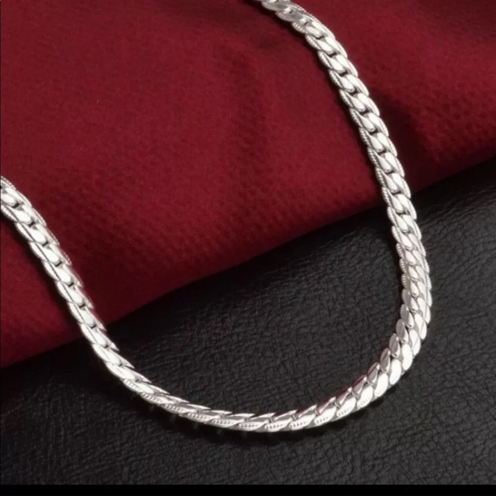 New 925 Sterling Silver Snake Necklace - Picture 2 of 4